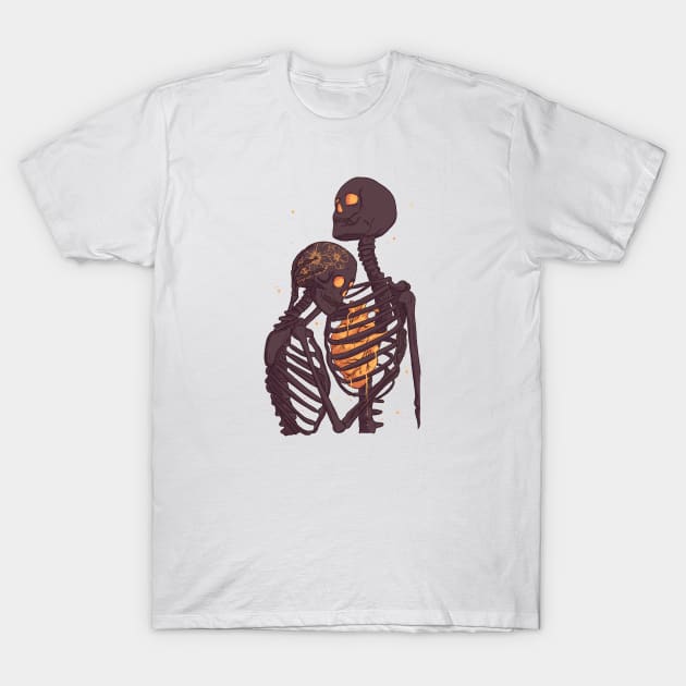 Skeleton embrace T-Shirt by Jess Adams
